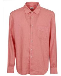 Aspesi - Overhemden ,Roze ,Linnen Camicia - Lyst