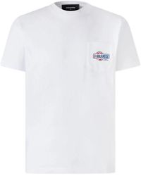 DSquared² - Tops ,Wit ,Wit Overhemd Voor Mannen - Lyst