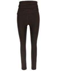 ANDAMANE - Broeken ,Bruin ,Leer Vicky Leggings - Lyst