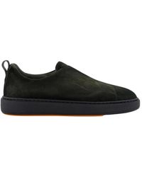 Santoni - Victor Sneaker Nubuck - Lyst