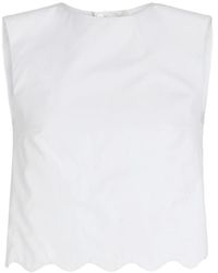 Patou - Tops ,Wit ,Geborduurde Crop Top - Lyst