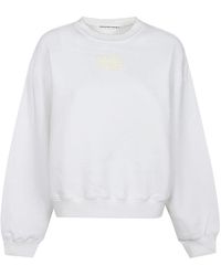 T By Alexander Wang - Logo terry sweatshirt - Lyst