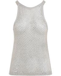 Tom Ford - Tops ,Wit ,Lurex Gebreide Top - Lyst