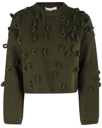 JW Anderson - Khaki Cropped Loop Jumper - Lyst