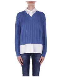 Semicouture - V-Neck Knitwear - Lyst
