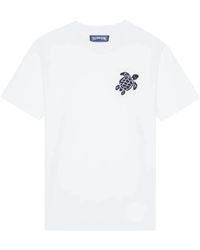 Vilebrequin - T-Shirt Aus Bio-Baumwolle Mit Aufgestickter Schildkröte Für Herren - Lyst