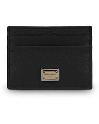 Dolce & Gabbana - Logo-Plaque Kaarthouder Met Korrelige Textuur - Lyst