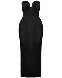 Monot - Schwarzes trägerloses kleid mit herzausschnitt - Lyst