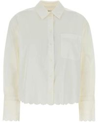 Weekend by Maxmara - Overhemden ,Wit ,Katoen Neutro Shirt - Lyst