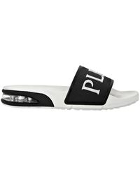 Philipp Plein - Fitness ,Wit ,Flat Gummy Sandalen - Lyst
