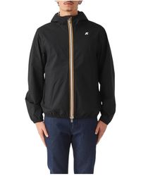 K-Way - Jassen ,Zwart ,Leer Jack Stretch Dot Jacket - Lyst