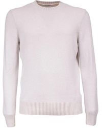 Gran Sasso - Kaschmir rippstrick-pullover mit rundhalsausschnitt - Lyst