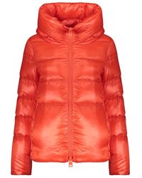 Herno - Jassen ,Rood ,Korte Donsjas Met Capuchon En Zakken - Lyst