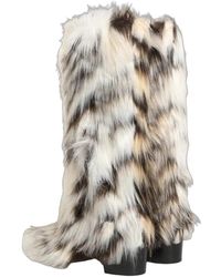 Dolce & Gabbana - Multicolor Knee High Faux Fur Boots Shoes - Lyst