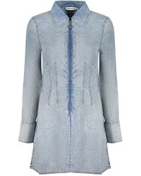 Desigual - Kleedjes ,Blauw ,Denim Lonan Short Dress - Lyst