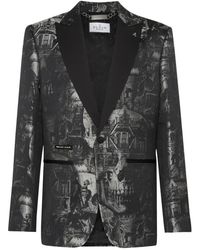 Philipp Plein - Jacquard Blazer Lord Fit Skull - Lyst