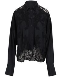 Ermanno Scervino - Bloemen Geborduurde Viscose Blouse - Lyst