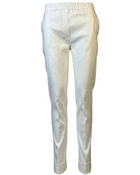 D.exterior - Broeken ,Wit ,Linnen Witte Sigaretmodel Broek - Lyst