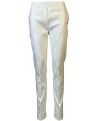 D.exterior - Broeken ,Wit ,Linnen Witte Sigaretmodel Broek - Lyst