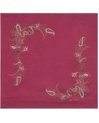 Etro - Accessoires ,Rood ,Zijden Sjaals - Lyst