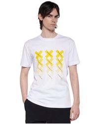 John Richmond - Regular T-Shirt mit Kontrastdruck und Logo - Lyst