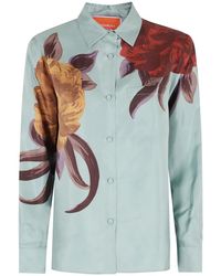 La DoubleJ - Overhemden ,Veelkleurig ,Floral Silk Shirt - Lyst
