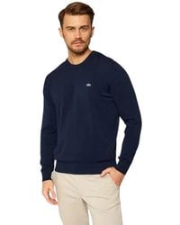 Lacoste - Rundhalspullover mit micro logo - Lyst
