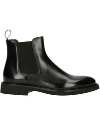 Doucal's - Schwarze leder chelsea stiefel - Lyst