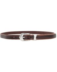 Our Legacy - Accessoires ,Bruin ,Vintage Bruin Leren Riem Met Zilveren Gesp - Lyst