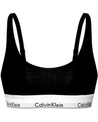 Calvin Klein - Stilvolle ärmellose tops für frauen,verstellbarer träger-logo-bralette - Lyst