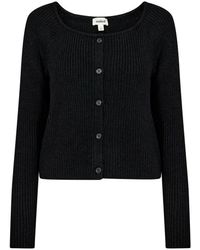Soaked In Luxury - Schwarze strickjacke slamani stil - Lyst