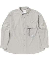 and wander - Jassen ,Grijs ,Nylon Licht W Doek Shirt - Lyst