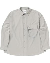 and wander - Jassen ,Grijs ,Nylon Licht W Doek Shirt - Lyst