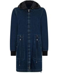Moorer - Lange Jas Met Capuchon - Lyst