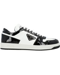 Prada - Downtown Leather Sneaker - Lyst
