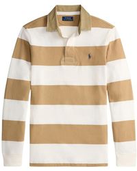Ralph Lauren - Classic Fit Rugby Shirt Met Kaki Kraag - Lyst