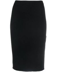Saint Laurent - Fijngebreide Kokerrok - Lyst