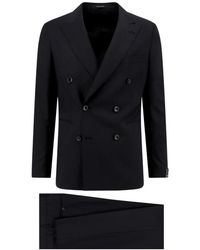Tagliatore - Double-Breasted Virgin Wool Suit - Lyst