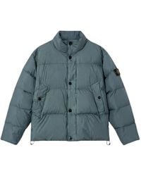 Stone Island - Jassen ,Groen ,Nylon Crinkle Reps Ny Down Jacket - Lyst