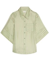 Dries Van Noten - Overhemden ,Groen ,Leer Clea Bis 3274 Shirt - Lyst