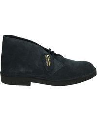 Clarks - Schoenen ,Blauw ,Suède Blauwe Suède Desert Boot Evo Schoenen - Lyst
