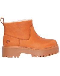 Timberland - Schoenen ,Bruin ,Leer Stone Street Warm-Lined Platform Boot - Lyst
