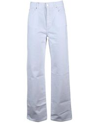 Marella - Jeans ,Wit ,Katoen Wleg 1 Bis Wide Jeans - Lyst