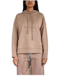 Max Mara - Hoodies & Sweatvesten ,Bruin ,Katoen Sweatshirts & Hoodies - Lyst