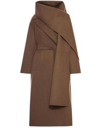 Max Mara - Brauner Wickelmantel Mit Gürtel - Lyst