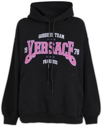 Versace - Hoodies & Sweatvesten ,Zwart ,Hoodies - Lyst