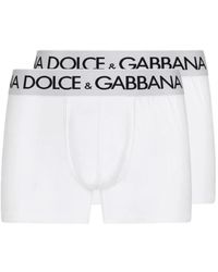 Dolce & Gabbana - Boxer in cotone con stampa logo (set di 2) - Lyst