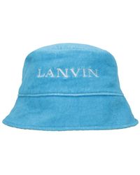 Lanvin - Wolle Seide Logo Mütze - Lyst