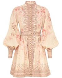 Zimmermann - Geknöpftes Mini-Kleid Mit Illuminate - Lyst