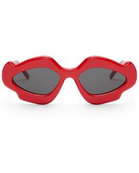 Loewe - Rote sonnenbrille mit ovalen gläsern - Lyst